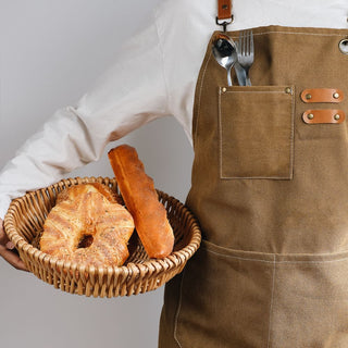 Xemussa Cotton Canvas Cross Back Chef Apron - Adjustable, practical