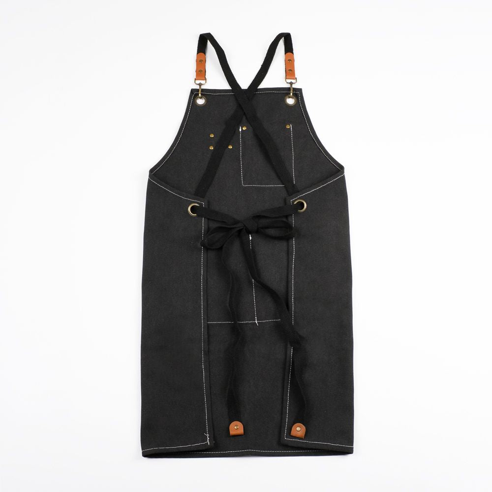 Xemussa Cotton Canvas Cross Back Chef Apron - Adjustable, practical
