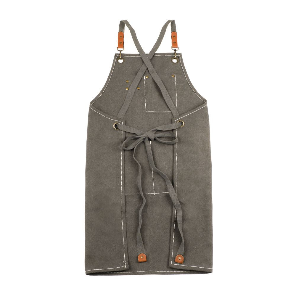 Xemussa Cotton Canvas Cross Back Chef Apron - Adjustable, practical