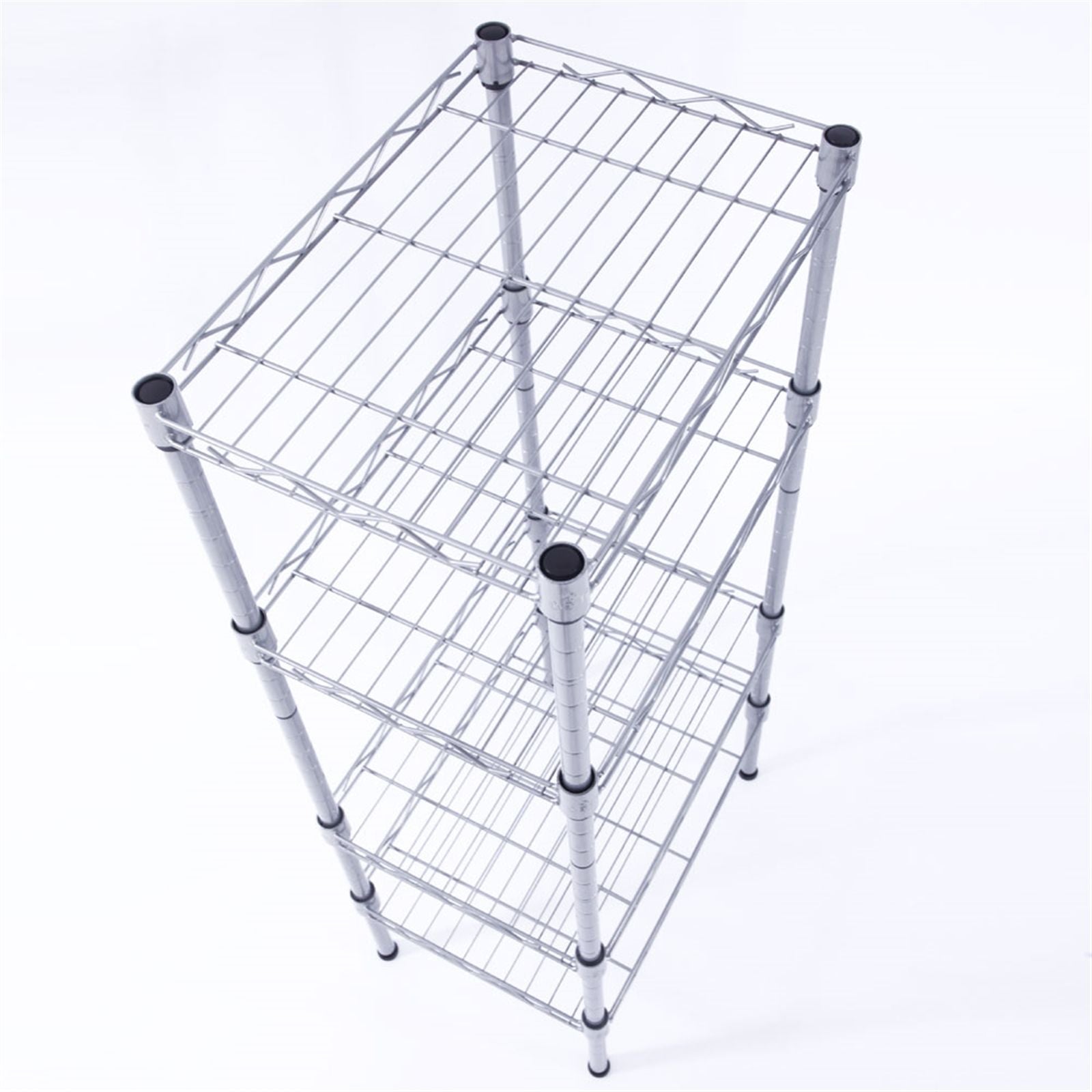 Versatile 4-Shelf Storage Rack with Adjustable Heights and Tool-Free Assembly