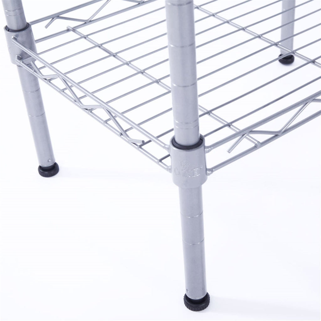 Versatile 4-Shelf Storage Rack with Adjustable Heights and Tool-Free Assembly