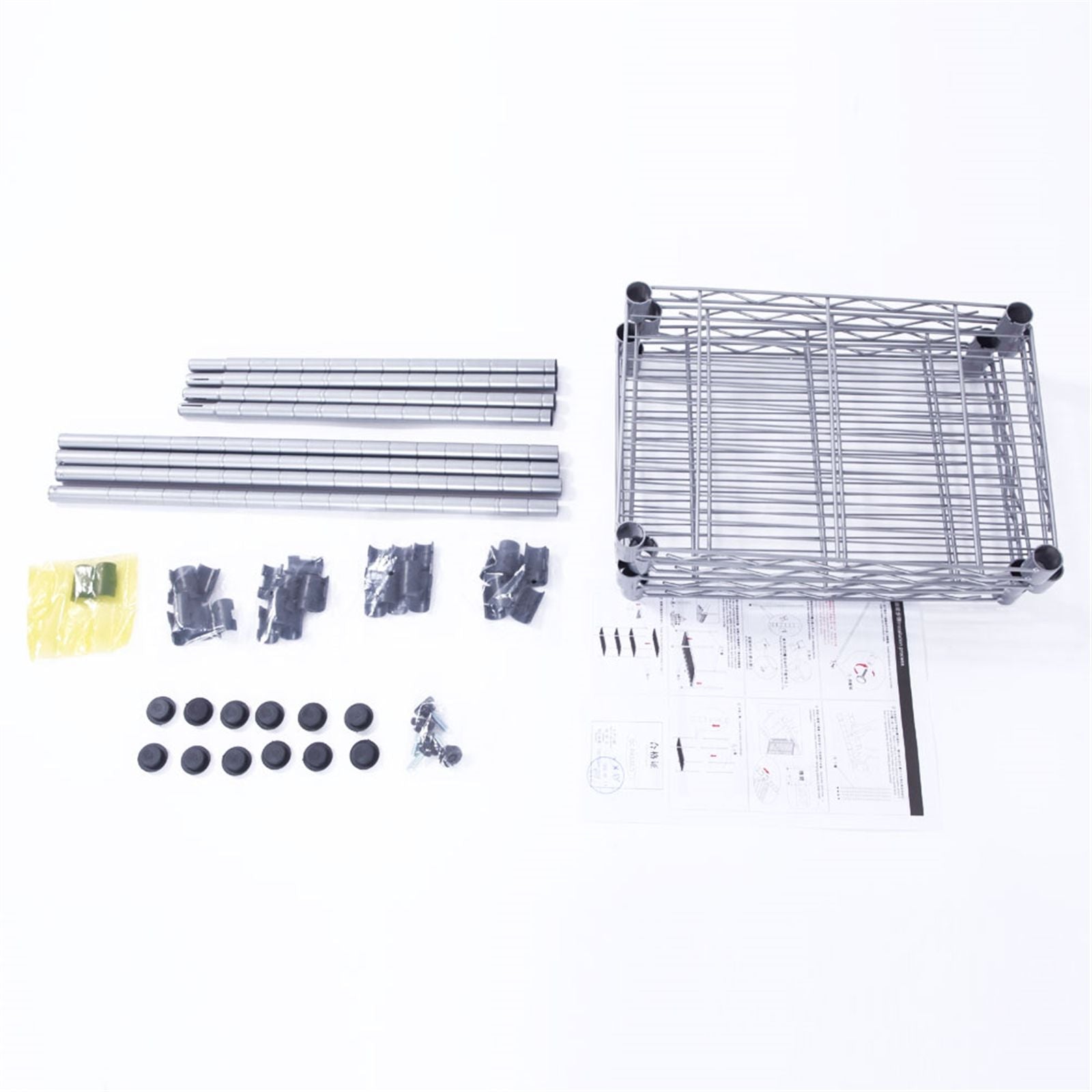 Versatile 4-Shelf Storage Rack with Adjustable Heights and Tool-Free Assembly