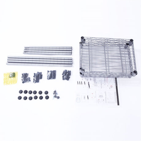 Versatile 4-Shelf Storage Rack with Adjustable Heights and Tool-Free Assembly
