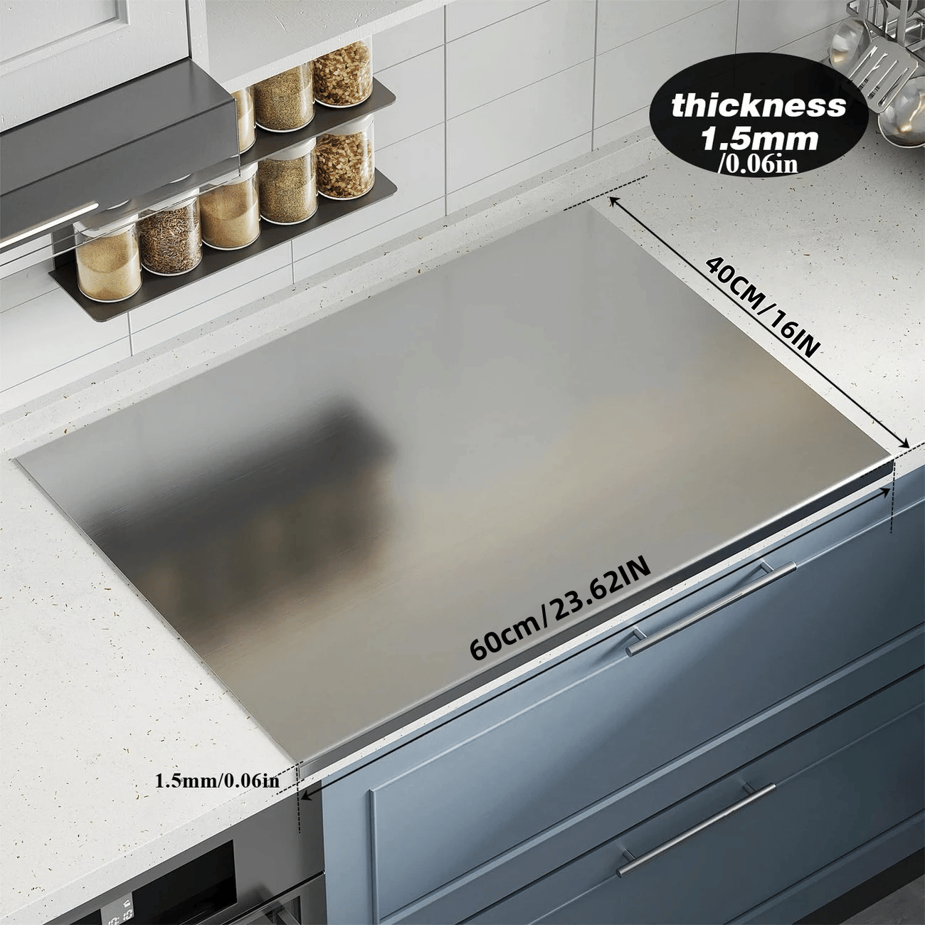 XXL Antibacterial Stainless Steel Cutting Board & Baking Tray with Sealed Lid