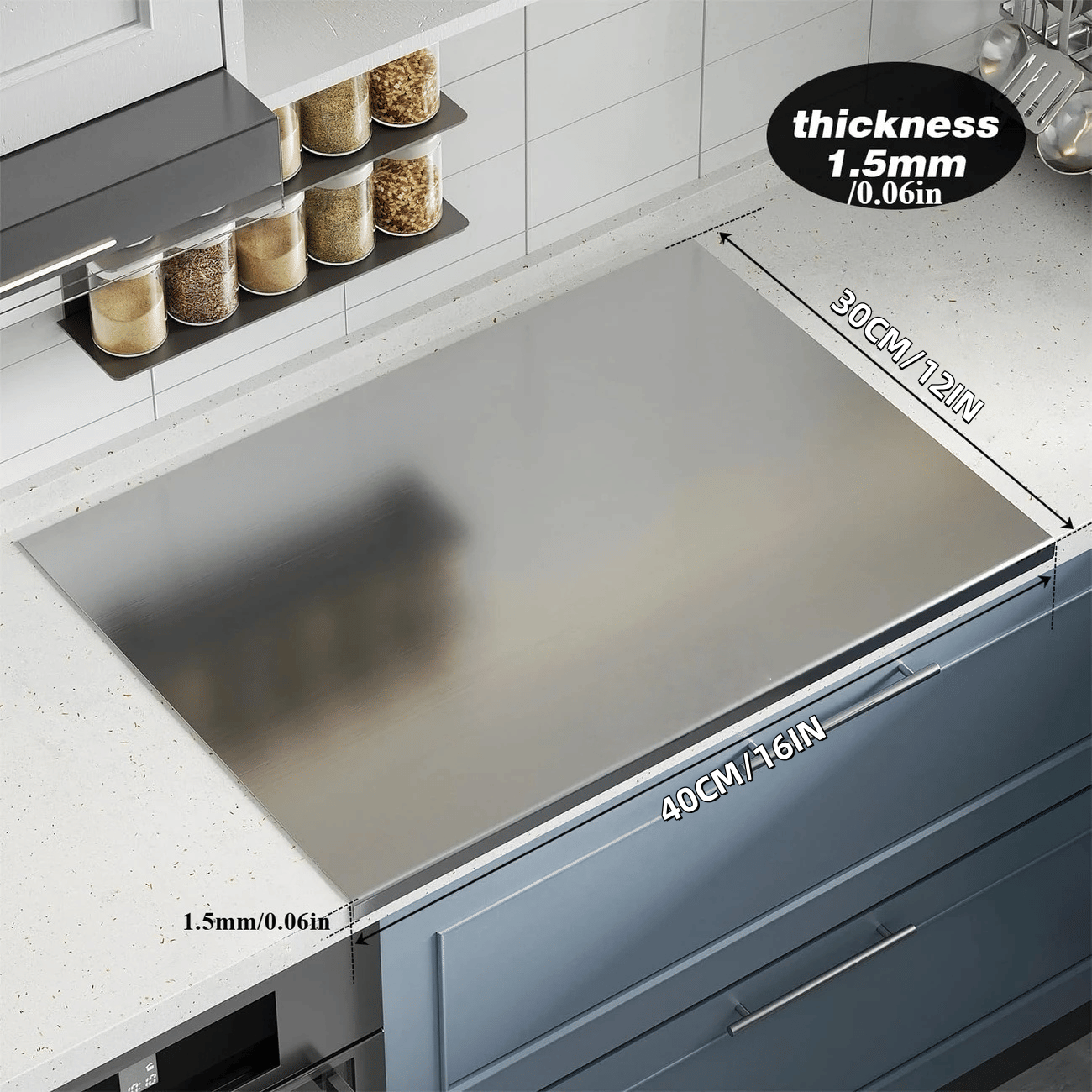 XXL Antibacterial Stainless Steel Cutting Board & Baking Tray with Sealed Lid