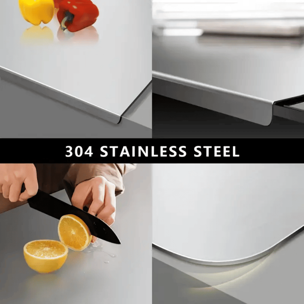 XXL Antibacterial Stainless Steel Cutting Board & Baking Tray with Sealed Lid