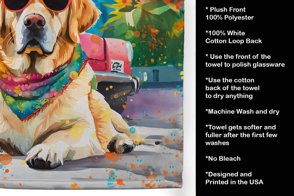Yellow Labrador Hippie Dawg Kitchen Towel