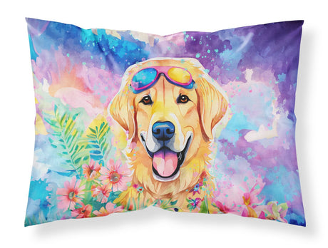 Yellow Labrador Hippie Dawg Standard Pillowcase Lightweight Super Soft Easy Care