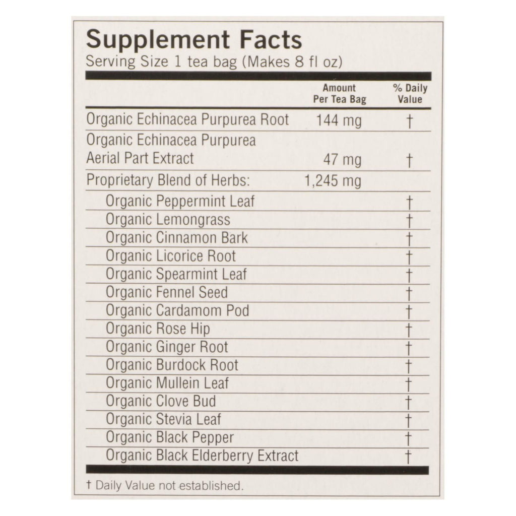 Yogi Immune Support Herbal Tea Echinacea Mint - 16ct (Case of 6)