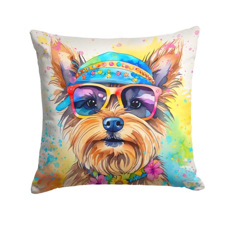 Yorkshire Terrier Hippie Dawg Decorative Pillow