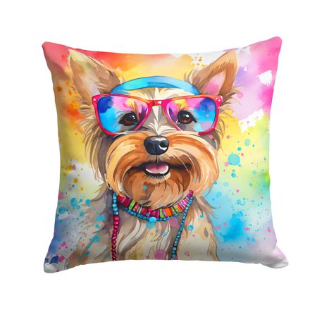 Yorkshire Terrier Hippie Dawg Decorative Pillow