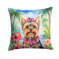 Yorkshire Terrier Luau Indoor-Outdoor Throw Pillow