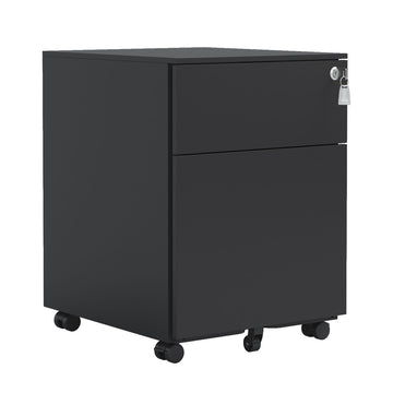 Rolling File Cabinet Organizer with Full-Extension Drawers for Home Office