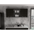 Yuma Wall Cabinet with Open Shelves and Dish Rack