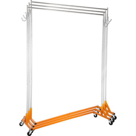 Sturdy Z Base Garment Rack with Smooth Rolling Casters