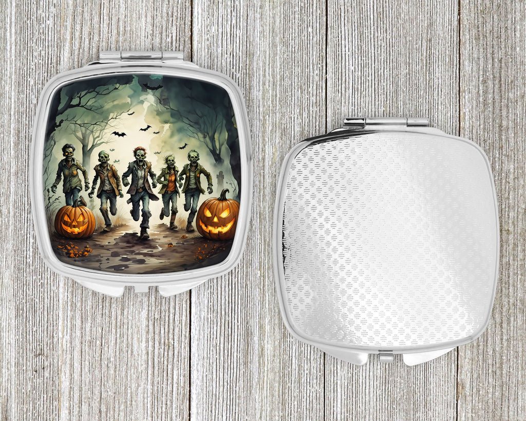Spooky Zombies Halloween Folding Compact Mirror