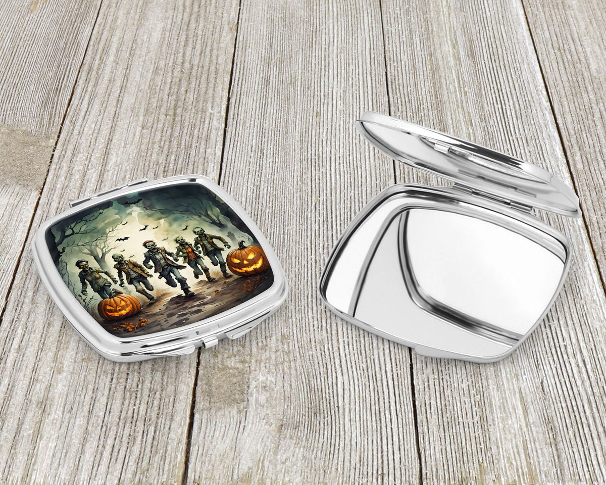 Spooky Zombies Halloween Folding Compact Mirror
