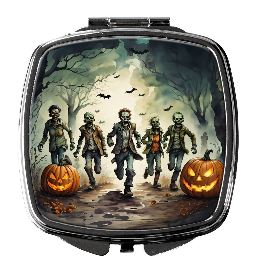 Spooky Zombies Halloween Folding Compact Mirror