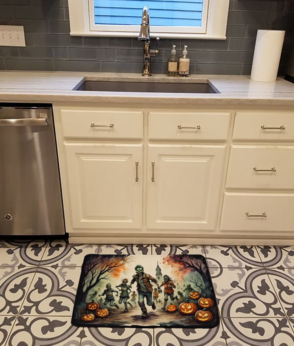 Spooky Zombies Halloween Kitchen or Bath Mat