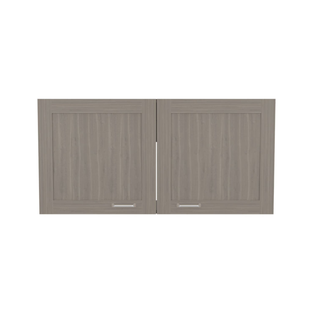 Zurich Wall Cabinet with Two Open Shelves – Light Gray Bardolino Finish