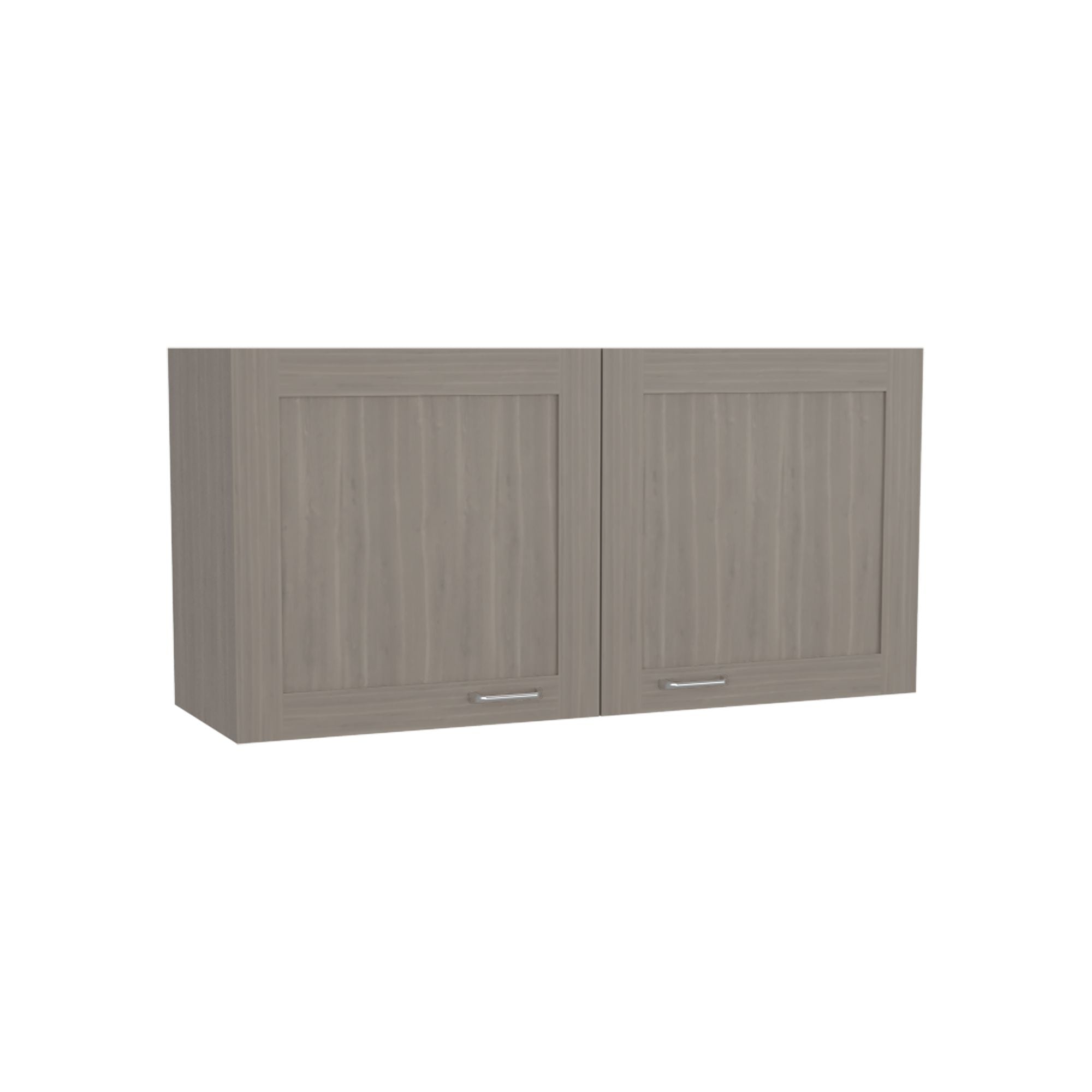 Zurich Wall Cabinet with Two Open Shelves – Light Gray Bardolino Finish