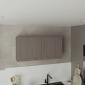 Zurich Wall Cabinet with Two Open Shelves – Light Gray Bardolino Finish