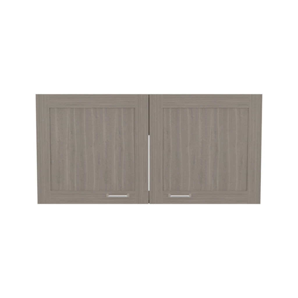 Zurich Wall Cabinet with Two Open Shelves – Light Gray Bardolino Finish