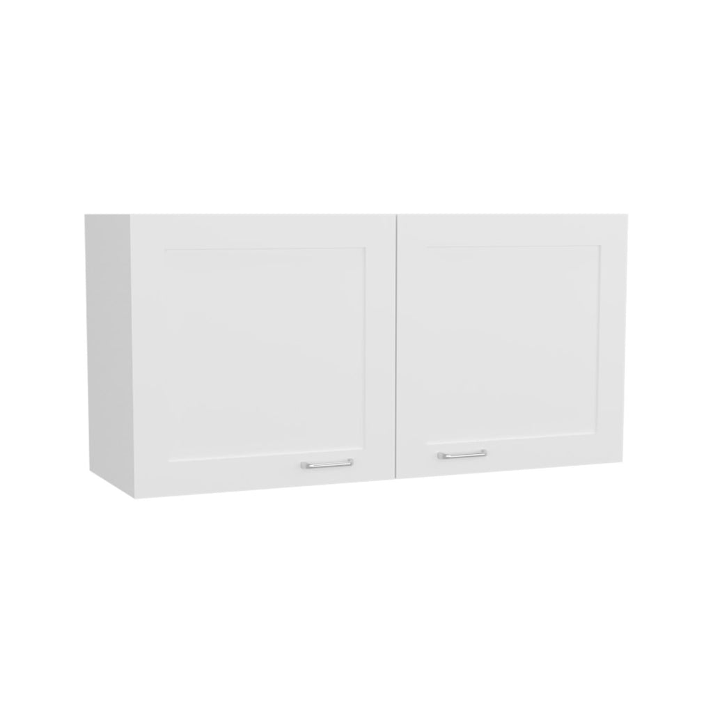 Zurich Wall Cabinet, Double Door, Wide, One Shelf, Kitchen, Storage Cabinet, White